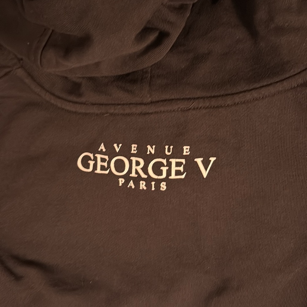 •SOLD• George V SUPER PANDA  Black Rhinestone Hoodie Size XL - Picture 10 of 12